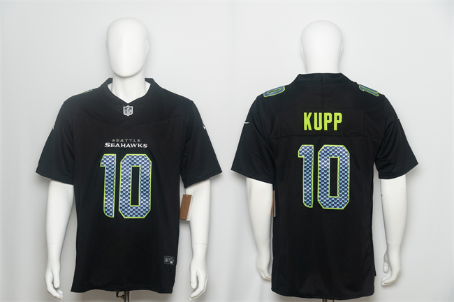 Men's Seattle Seahawks #10 Cooper Kupp Black 2026 F.U.S.E. Vapor Untouchable Limited Stitched Football Jersey