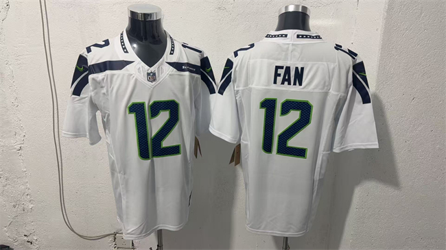 Men's Seattle Seahawks #12 Fan White 2026 F.U.S.E. Vapor Untouchable Limited Stitched Football Jersey
