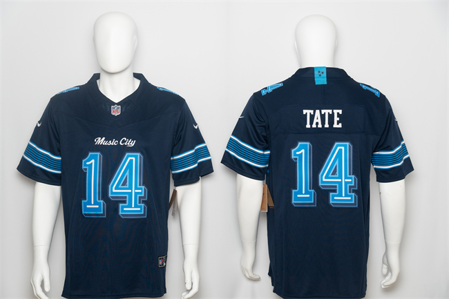 Men's Tennessee Titans #14 Carnell Tate Navy 2026 F.U.S.E. 'Music City' Rivalries Collection Limited Stitched Football Jersey