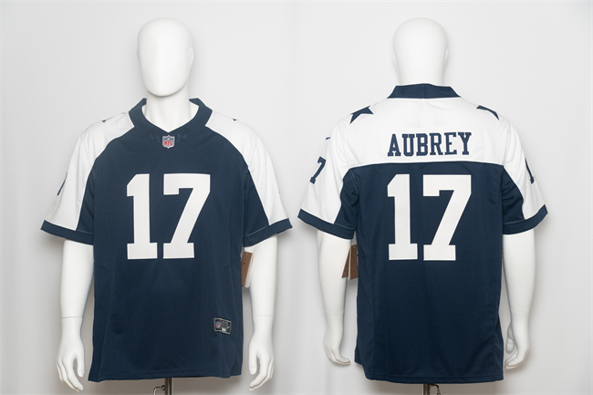 Men's Dallas Cowboys #17 Brandon Aubrey Navy 2026 F.U.S.E Vapor Untouchable Limited Stitched Football Jersey