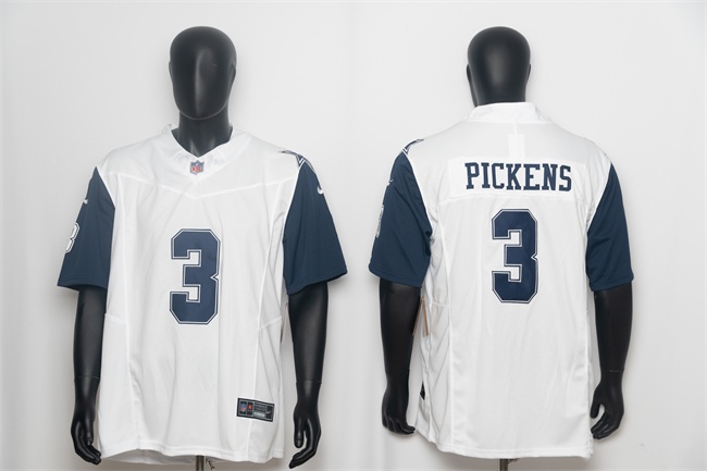 Men's Dallas Cowboys #3 George pickens White 2026 F.U.S.E Vapor Untouchable Limited Stitched Football Jersey