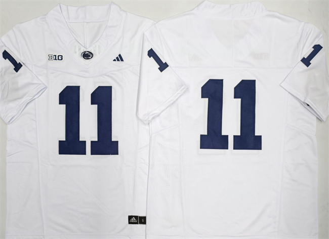 Men's Penn State Nittany Lions #11 Abdul Carter White NO NAME 2026 F.U.S.E. Stitched Jersey