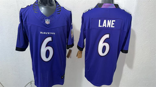 Men's Baltimore Ravens #6 Ja'Kobi Lane Purple 2026 F.U.S.E. Vapor Stitched Limited Football Jersey
