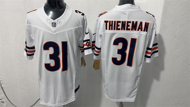 Men's Chicago Bears #31 Dillon Thieneman White 2026 F.U.S.E. Vapor Untouchable Limited Stitched Football Jersey