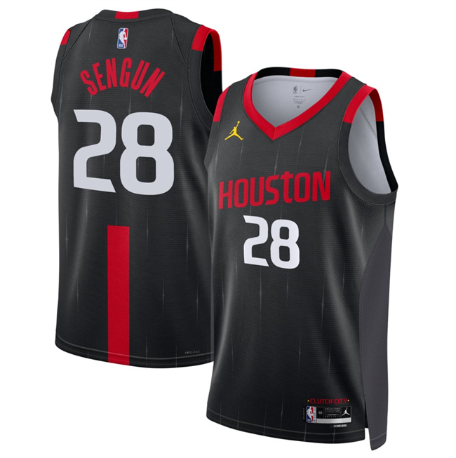 Men's Houston Rockets #28 Alperen Sengun Black 2026_27 Statement Edition Stitched Basketball Jersey