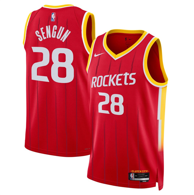 Men's Houston Rockets #28 Alperen Sengun Red 2026_27 Icon Edition Stitched Basketball Jersey