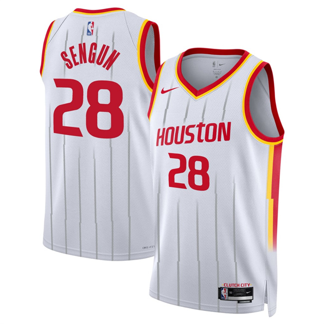 Men's Houston Rockets #28 Alperen Sengun White 2026_27 Association Edition Stitched Basketball Jersey