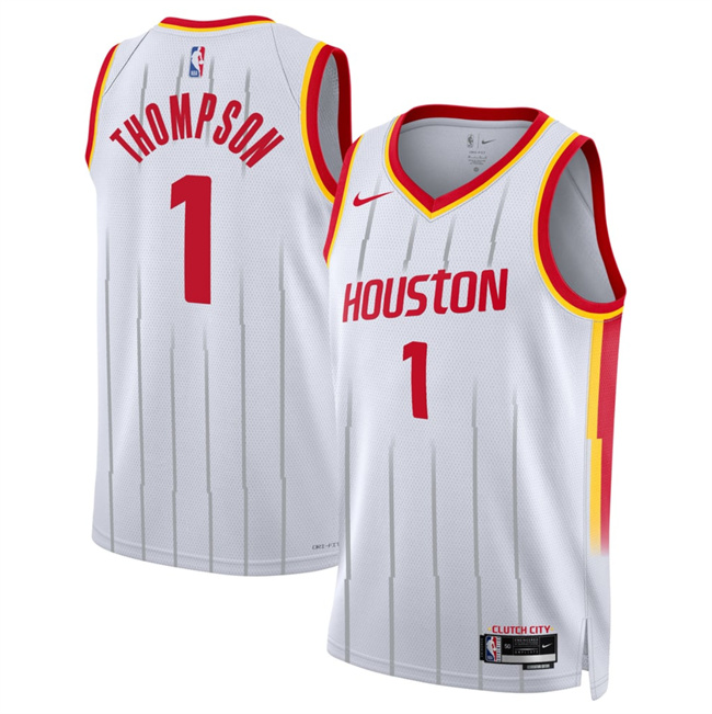 Men's Houston Rockets #1 Amen Thompson White 2026_27 Association Edition Stitched Basketball Jersey
