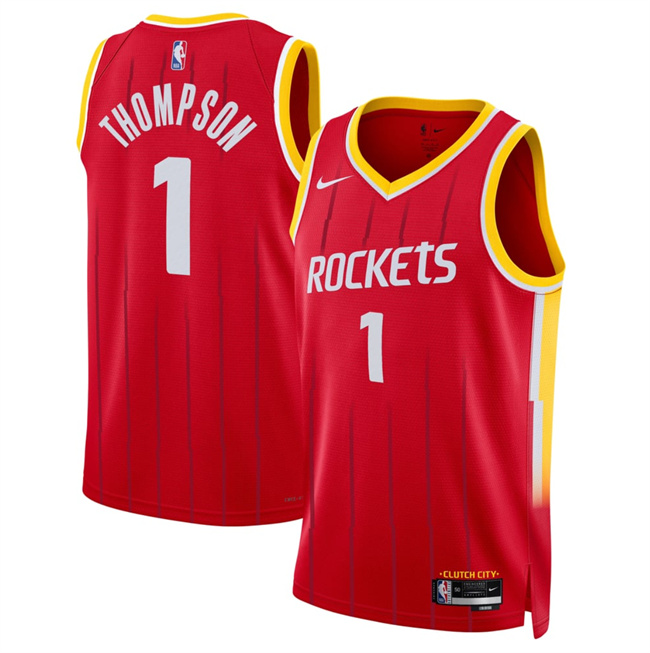 Men's Houston Rockets #1 Amen Thompson Red 2026_27 Icon Edition Stitched Basketball Jersey