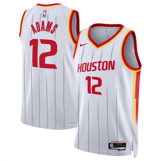 Men's Houston Rockets #12 Steven Adams White 2026_27 Association Edition Stitched Basketball Jersey