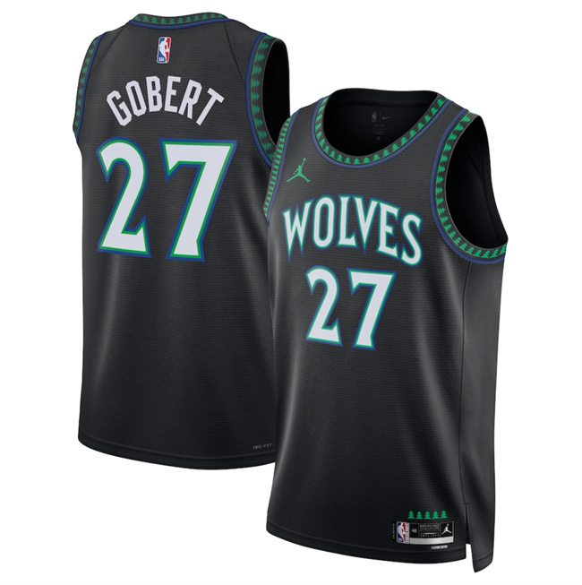 Men's Minnesota Timberwolves #27 Rudy Gobert Black 2026_27 Statement Edition Stitched Basketball Jersey