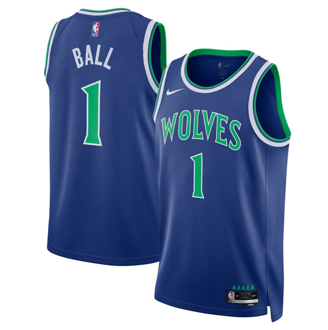 Men's Minnesota Timberwolves #1 LaMelo Ball Blue 2026_27 Icon Edition Stitched Basketball Jersey