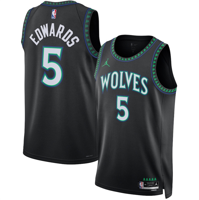 Men's Minnesota Timberwolves #5 Anthony Edwards Black 2026_27 Statement Edition Stitched Basketball Jersey