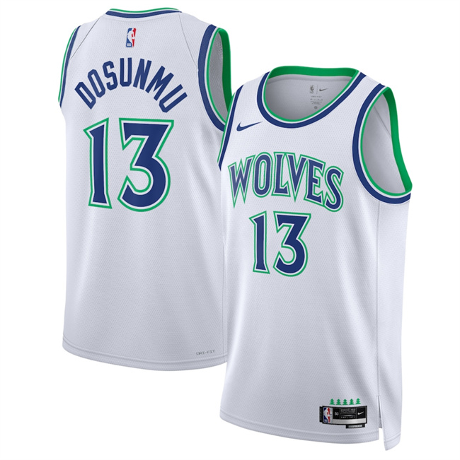 Men's Minnesota Timberwolves #13 Ayo Dosunmu White 2026_27 Association Edition Stitched Basketball Jersey