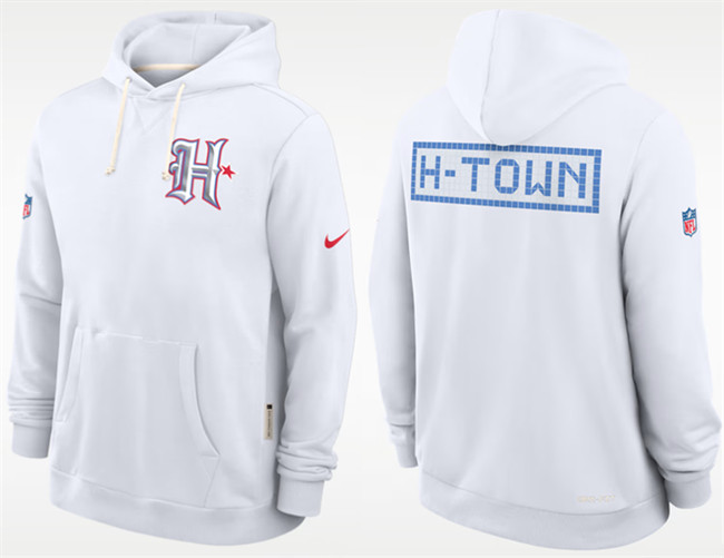 Men's Houston Texans White 2026 Rivalries Collection Pullover Hoodie
