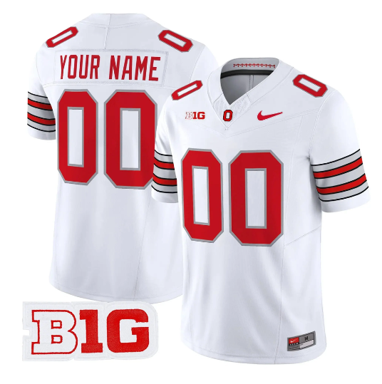 Men's Ohio State Buckeyes Custom White 2026 F.U.S.E. 'Tunnel Vision' Vapor Limited Stitched Football Jersey
