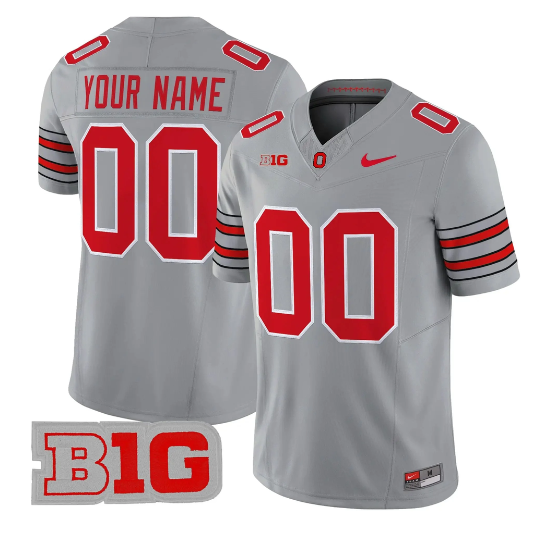 Men's Ohio State Buckeyes Custom Gray 2026 F.U.S.E. 'Tunnel Vision' Vapor Limited Stitched Football Jersey