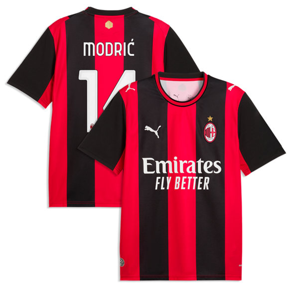 Men's AC Milan Custom Black_Red 2026_27 Home Soccer Jersey