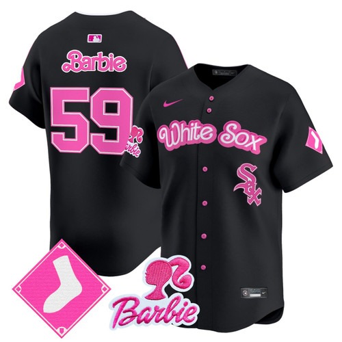Men & Women & Youth Chicago White Sox #59 BARBIE Black Baseball Jersey - All Stitched