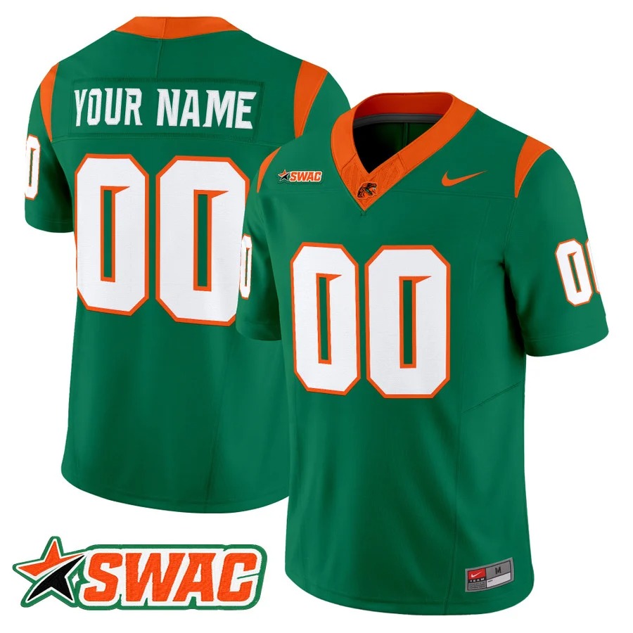 Men & Women & Youth Florida A&M Rattlers 2026 Vapor Limited Custom Jersey Green - All Stitched