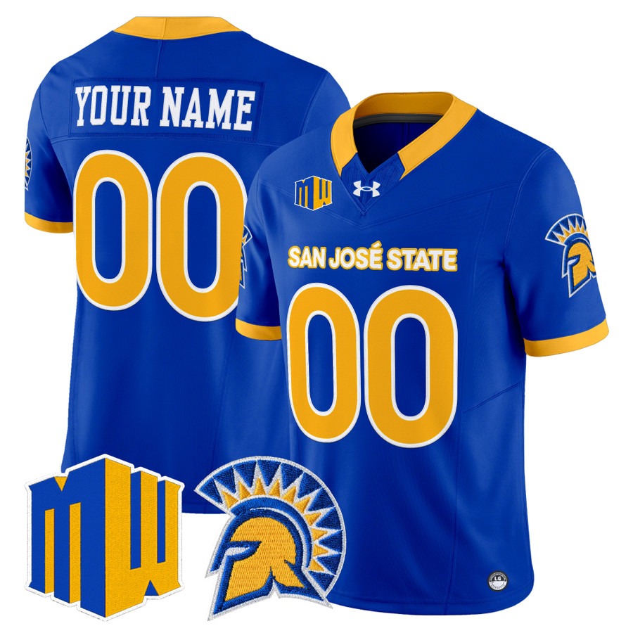 San Jose State Spartans 2026 Vapor Limited Custom Jersey Royal - All Stitched