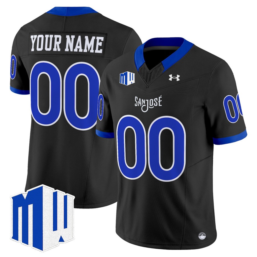 San Jose State Spartans 2026 Vapor Limited Custom Jersey Black - All Stitched