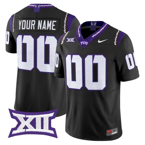 TCU Horned Frogs 2026 Vapor Limited Custom Jersey Black - All stitched