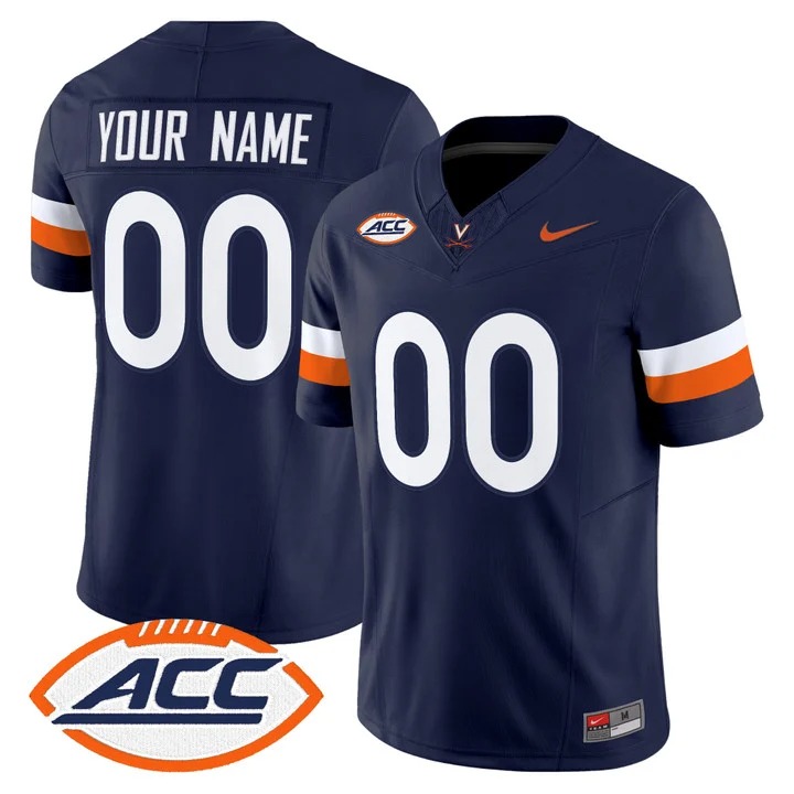 Virginia Cavaliers 2026 Vapor Limited Custom Jersey Navy - All Stitched