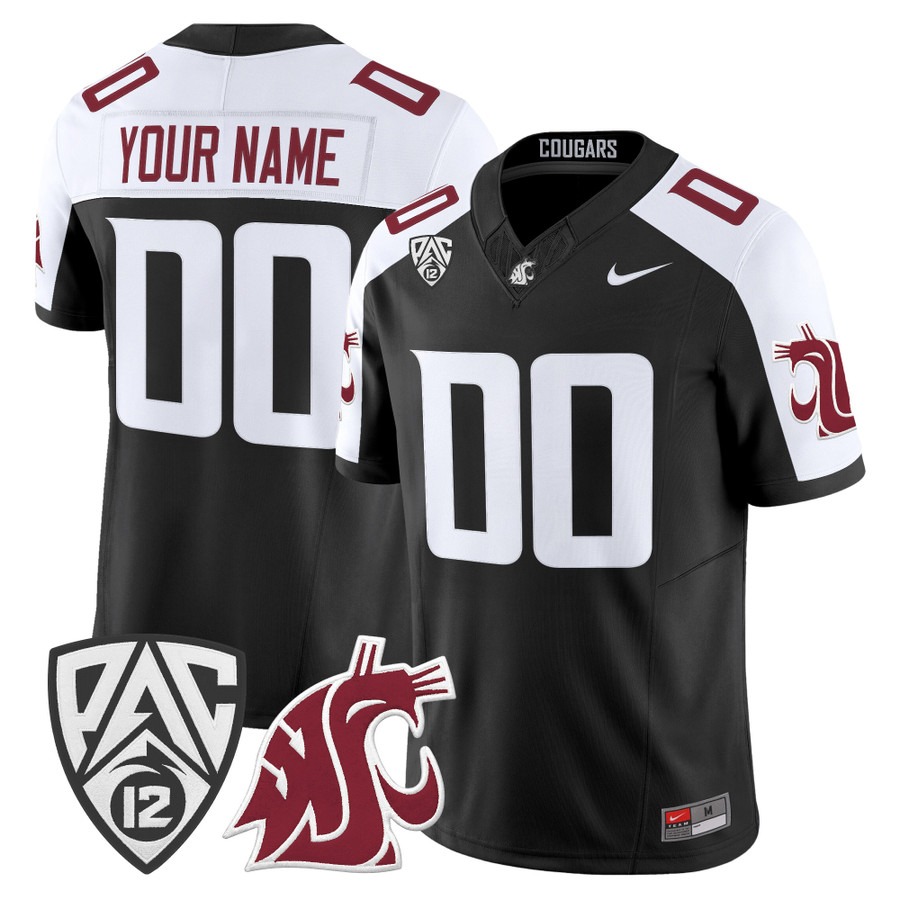 Washington State Cougars 2026 Vapor Limited Custom Jersey Black Alternate - All Stitched