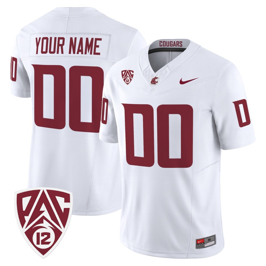 Washington State Cougars 2026 Vapor Limited Custom Jersey White - All Stitched