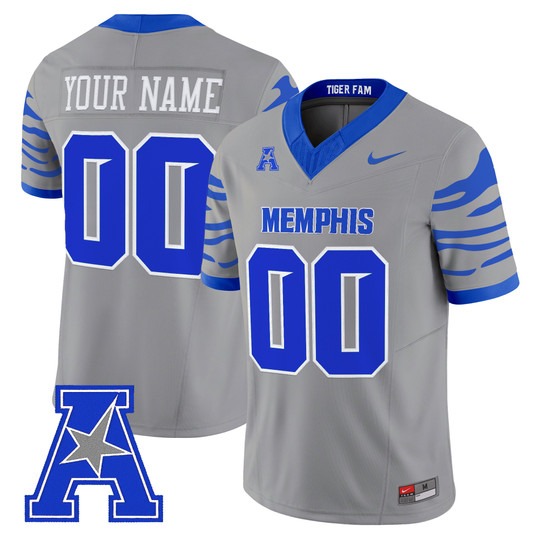 Memphis Tigers 2026 Vapor Limited Custom Jersey Gray - All Stitched
