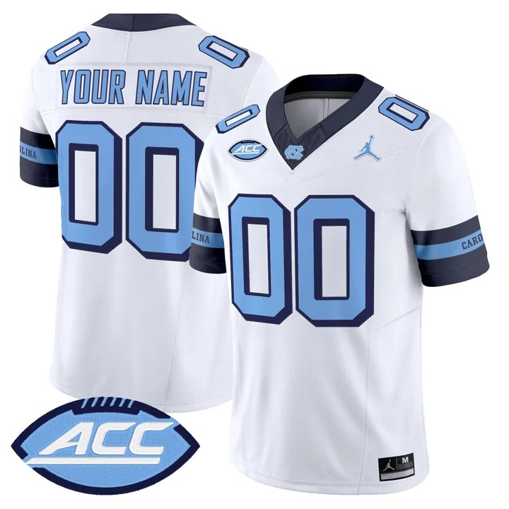North Carolina Tar Heels Throwback Vapor Limited Custom Jersey White - All Stitched