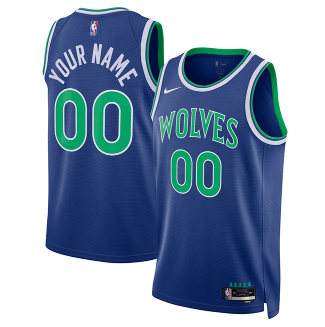 Men's Minnesota Timberwolves Custom Blue 2026_27 Icon Edition Stitched Basketball Jersey