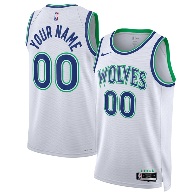 Men's Minnesota Timberwolves Custom White 2026_27 Association Edition Stitched Basketball Jersey
