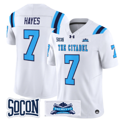 The Citadel Bulldogs #7 Quentin Hayes 2026 Vapor Limited Custom Jersey White - All Stitched