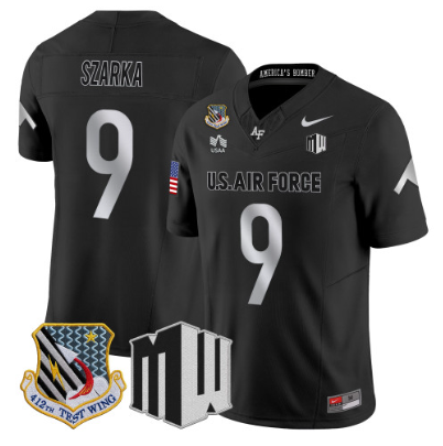 Air Force Falcons #9 Liam Szarka 2026 Vapor Limited Custom Jersey Black - All Stitched