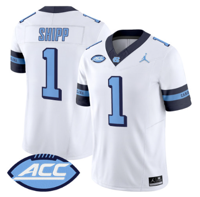 North Carolina Tar Heels #1 Jordan Shipp Throwback Vapor Limited Custom Jersey White - All Stitched