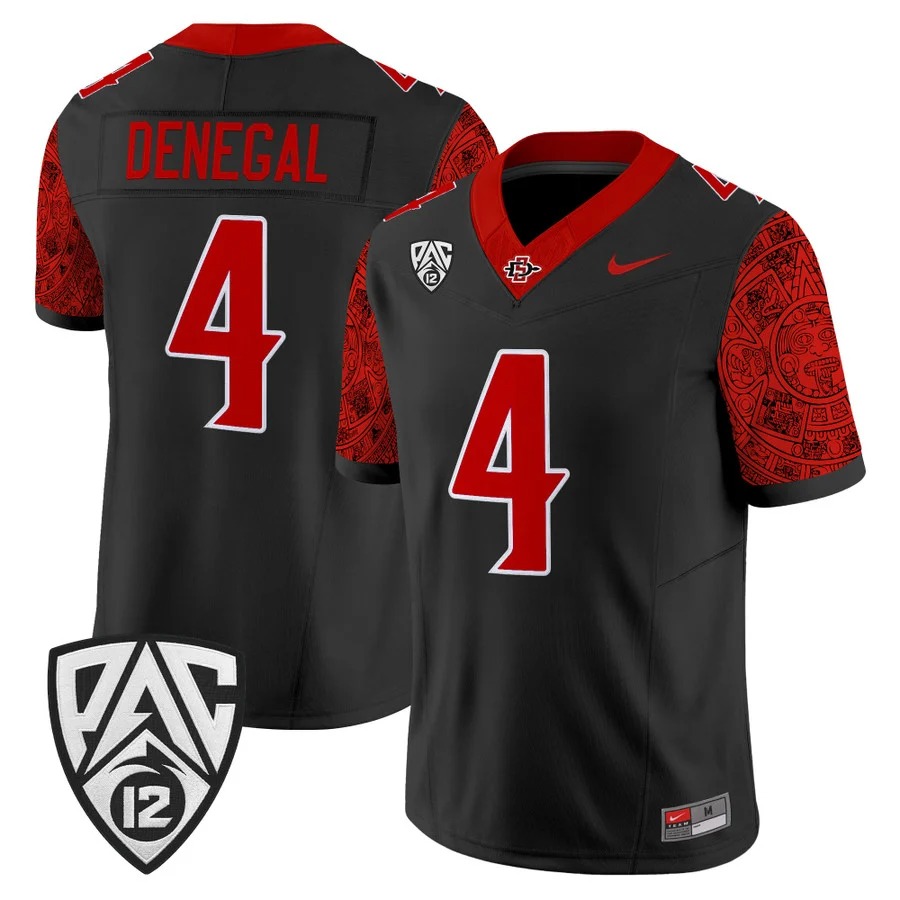 San Diego State Aztecs #4 Jayden Denegal 2026 Vapor Limited Custom Jersey Black - All Stitched