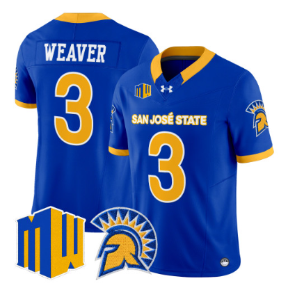 San Jose State Spartans #3 Luke Weaver 2026 Vapor Limited Custom Jersey Royal - All Stitched