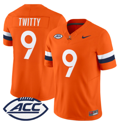 Virginia Cavaliers #9 Dakota Twitty 2026 Vapor Limited Custom Jersey Orange - All Stitched