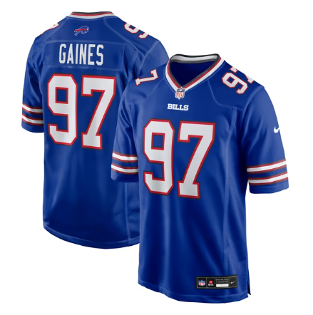Men's Buffalo Bills #97 Greg Gaines Greg Gaines Team Game Jersey - Royal