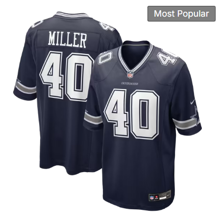 Men's Dallas Cowboys #40 Von Miller Game Jersey - Navy