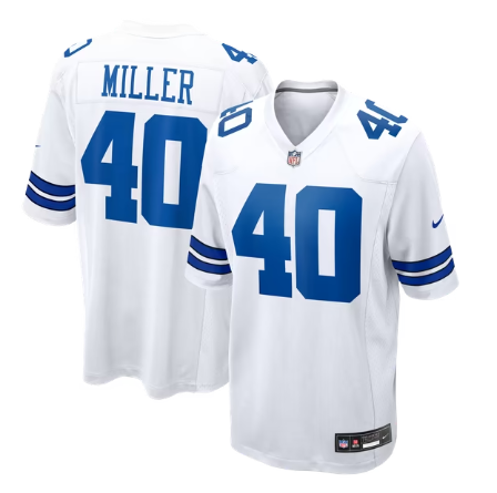 Men's Dallas Cowboys #40 Von Miller Game Jersey - White