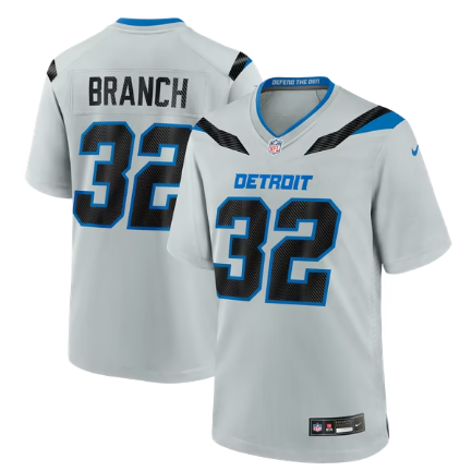 Men's Detroit Lions #32 Brian Branch 2026 Rivalries Collection Game Jersey - Silver