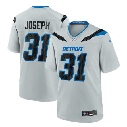 Men's Detroit Lions #31 Kerby Joseph 2026 Rivalries Collection Game Jersey - Silver