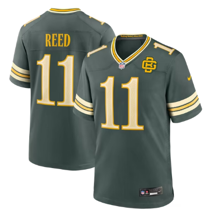 Men's Green Bay Packers #11 Jayden Reed 2026 Rivalries Collection Game Jersey - Green.