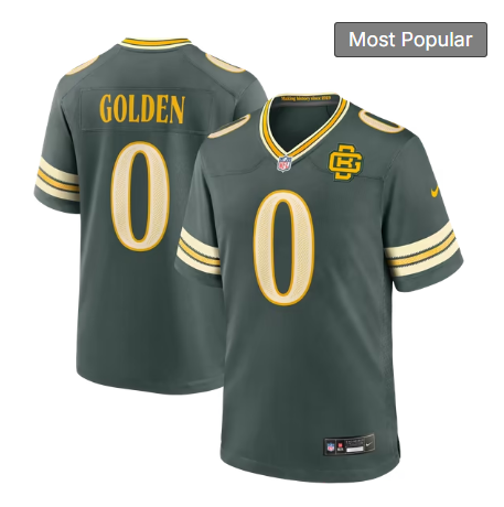 Men's Green Bay Packers #0 Matthew Golden 2026 Rivalries Collection Game Jersey - Green.