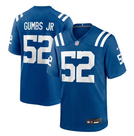 Men's Indianapolis Colts #52 George Gumbs Jr. Team Game Jersey - Royal