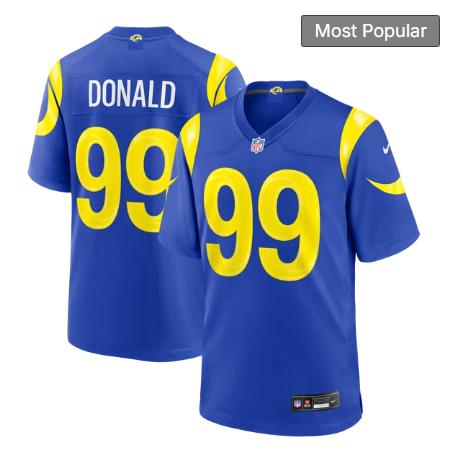 Men's Los Angeles Rams #99 Aaron Donald Game Jersey - Royal