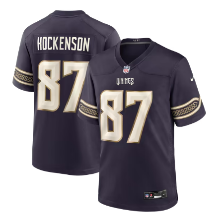 Men's Minnesota Vikings #87 T.J. Hockenson 2026 Rivalries Collection Game Jersey - Purple